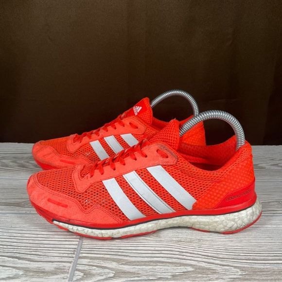 Adidas Bright Orange Womens Running Shoe Adizero Adios Solar Red Sneaker Size 8 - Picture 10 of 10